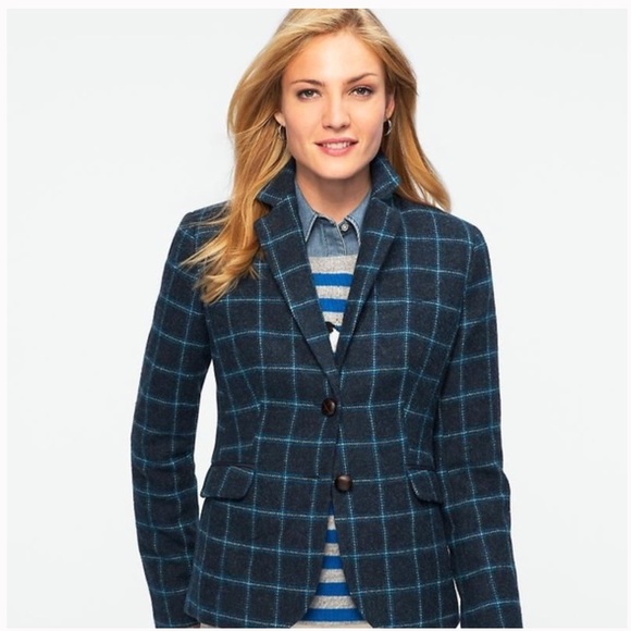 Talbots Jackets & Blazers - Talbots Equestrian Windowpane Hacking Blaizer